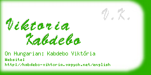 viktoria kabdebo business card