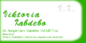 viktoria kabdebo business card